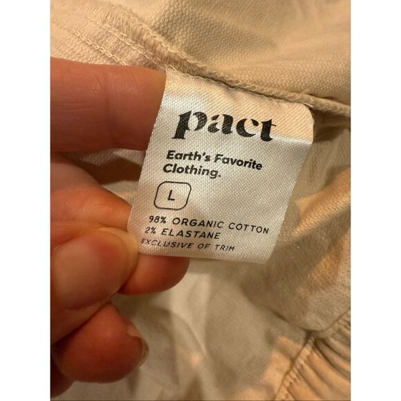 PACT Womens Modern Corduroy Bomber Jacket Sandshell Beige Size L - Picture 6 of 9